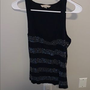 Banana republic black sequence tank top